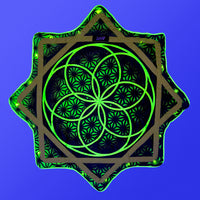 Flower of Life - UV Green- LED Flow Star