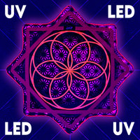 Flower of Life - UV Pink- LED Flow Star