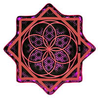 Flower of Life - UV Pink- LED Flow Star