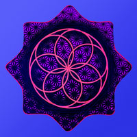 Flower of Life - UV Pink- LED Flow Star