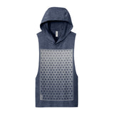 Asanoha - Navy - Hooded Muscle Tank