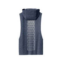 Asanoha - Navy - Hooded Muscle Tank