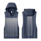 Asanoha - Navy - Hooded Muscle Tank