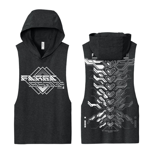 MMXXIV - Black - Hooded Muscle Tank