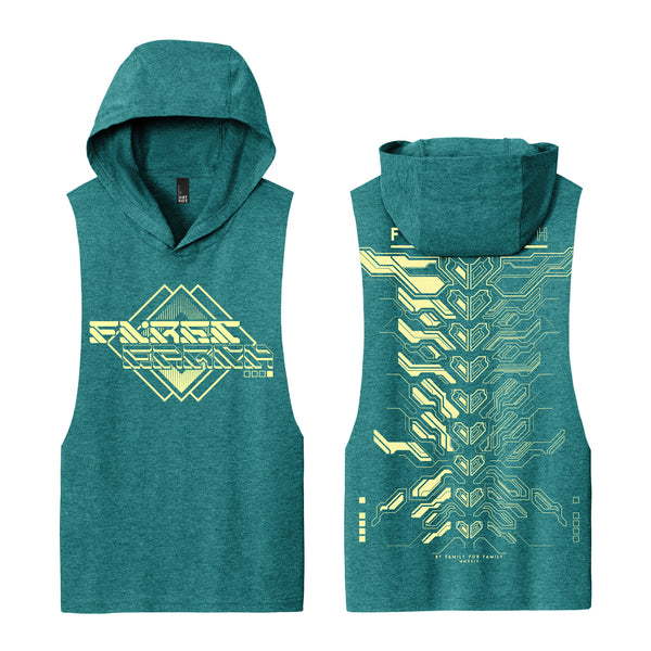 MMXXIV - Aqua- Hooded Muscle Tank