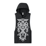 Night Colors - Black - Hooded Muscle Tank