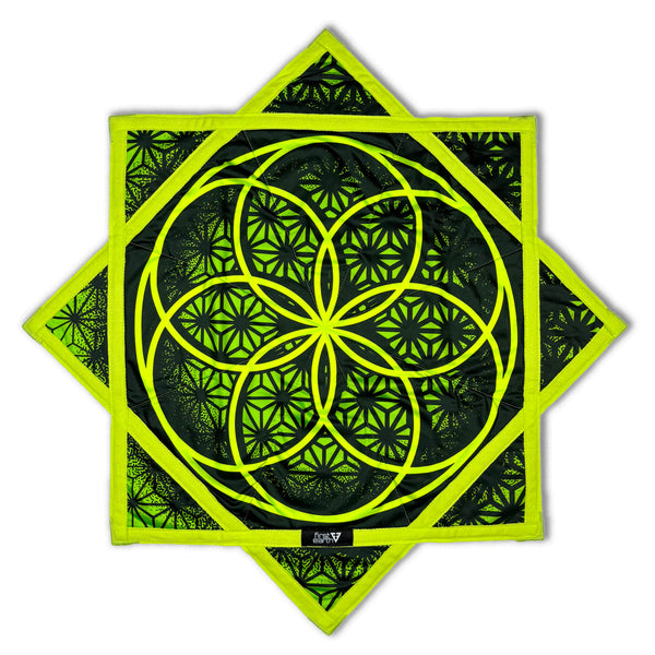 Flower of Life - UV Green - Flow Star