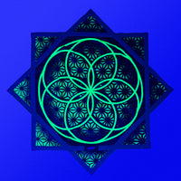 Flower of Life - UV Green - Flow Star