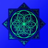 Flower of Life - UV Green - Flow Star